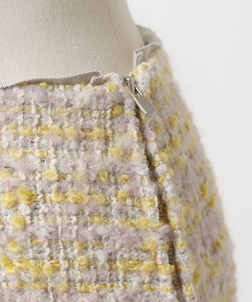DESIGNWORKS / デザインワークス ミニ・ひざ丈スカート | Aラインスカート イエロー×ピンク | 詳細5