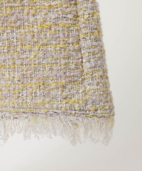 DESIGNWORKS / デザインワークス ミニ・ひざ丈スカート | Aラインスカート イエロー×ピンク | 詳細6