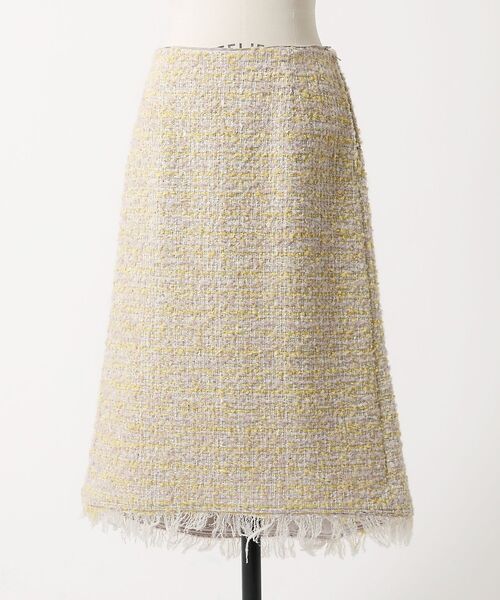 DESIGNWORKS / デザインワークス ミニ・ひざ丈スカート | Aラインスカート イエロー×ピンク（イエロー）