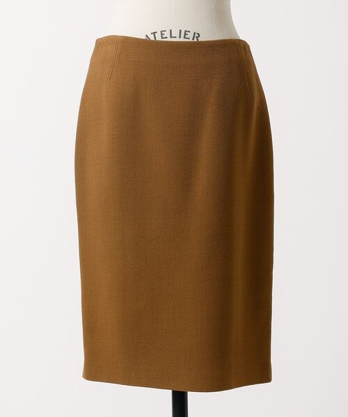 DESIGNWORKS / デザインワークス ミニ・ひざ丈スカート | 【N°21（ヌメロ ヴェントゥーノ）】ファスナースリットスカート（キャメル）