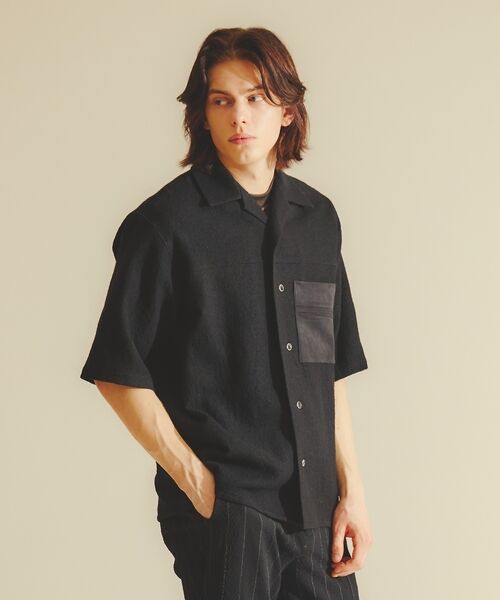 DESIGNWORKS / デザインワークス シャツ・ブラウス | 【セットアップ対応】ウールアムンゼン ハーフスリーブ半袖シャツ / オープンカラ | 詳細15