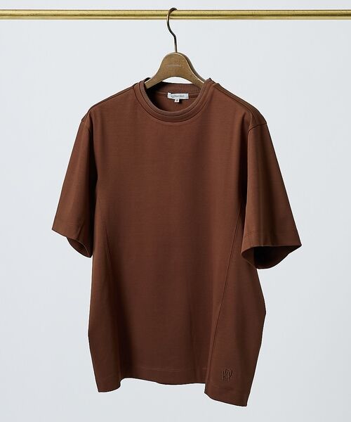 DESIGNWORKS / デザインワークス Tシャツ | 【接触冷感】クールスムース Tシャツ / アンサンブル対応（ダークブラウン）