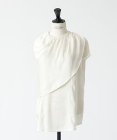 DESIGNWORKS / デザインワークス シャツ・ブラウス | サテンアシンメトリーケープブラウス【予約】