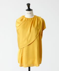 DESIGNWORKS / デザインワークス シャツ・ブラウス | サテンアシンメトリーケープブラウス【予約】