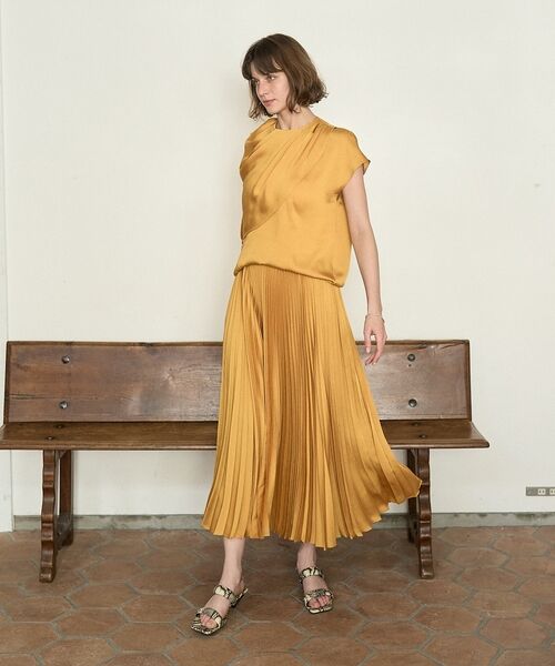 DESIGNWORKS / デザインワークス シャツ・ブラウス | 【セットアップ対応】サテンアシンメトリーケープブラウス | 詳細29