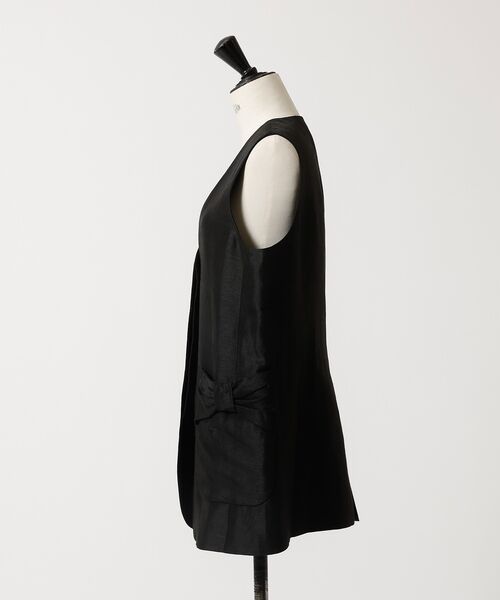 DESIGNWORKS / デザインワークス ベスト | リネン混リボンディティールジレ | 詳細11