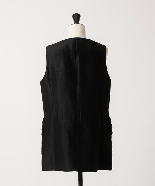 DESIGNWORKS / デザインワークス ベスト | リネン混リボンディティールジレ | 詳細12