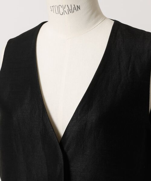 DESIGNWORKS / デザインワークス ベスト | リネン混リボンディティールジレ | 詳細15