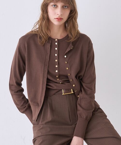 DESIGNWORKS / デザインワークス カーディガン・ボレロ | シルク混べーシックショートカーディガン【予約】 | 詳細9