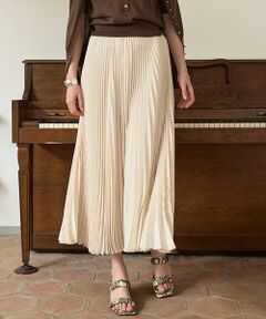 DESIGNWORKS / デザインワークス ミニ・ひざ丈スカート | 【セットアップ対応】サテンプリーツスカート【予約】