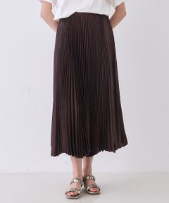 DESIGNWORKS / デザインワークス ミニ・ひざ丈スカート | サテンプリーツスカート【予約】