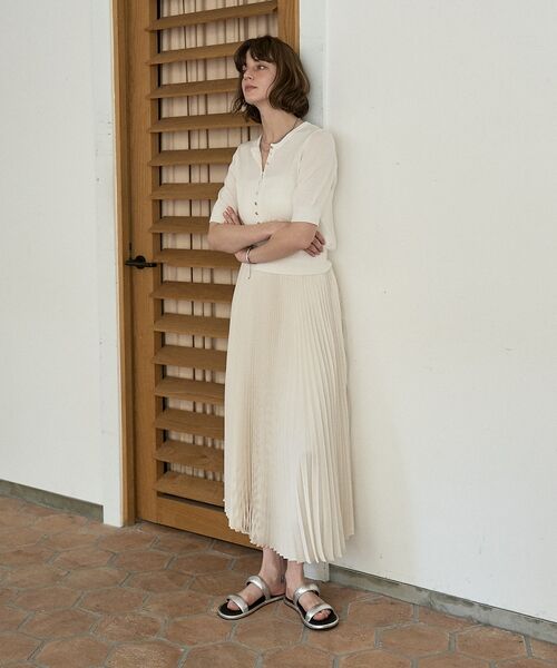 DESIGNWORKS / デザインワークス ミニ・ひざ丈スカート | 【セットアップ対応】サテンプリーツスカート【予約】 | 詳細11