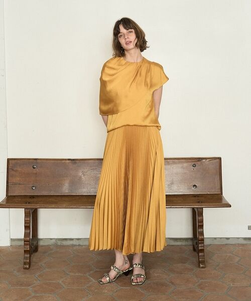 DESIGNWORKS / デザインワークス ミニ・ひざ丈スカート | 【セットアップ対応】サテンプリーツスカート【予約】 | 詳細28