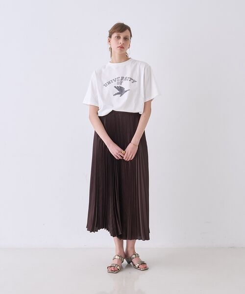 DESIGNWORKS / デザインワークス ミニ・ひざ丈スカート | サテンプリーツスカート【予約】 | 詳細13