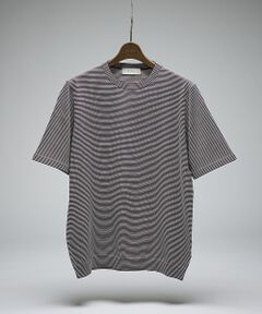 DESIGNWORKS / デザインワークス ポロシャツ | 【Tutto / トゥット】マイクロボーダー半袖ニット