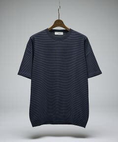 DESIGNWORKS / デザインワークス ポロシャツ | 【Tutto / トゥット】マイクロボーダー半袖ニット