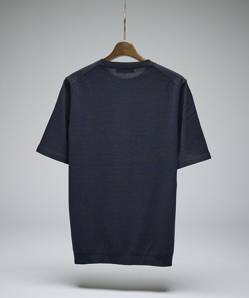 DESIGNWORKS / デザインワークス ポロシャツ | 【Tutto / トゥット】マイクロボーダー半袖ニット | 詳細10