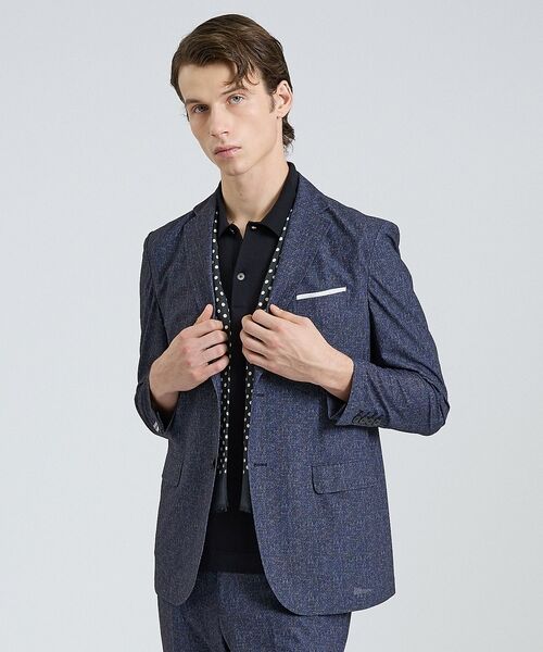 DESIGNWORKS / デザインワークス テーラードジャケット | 【セットアップ対応】ナイロントリコット ダブルプリント ジャケット / ストレッ | 詳細13