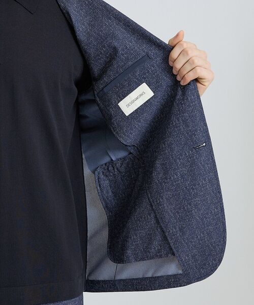 DESIGNWORKS / デザインワークス テーラードジャケット | 【セットアップ対応】ナイロントリコット ダブルプリント ジャケット / ストレッ | 詳細6