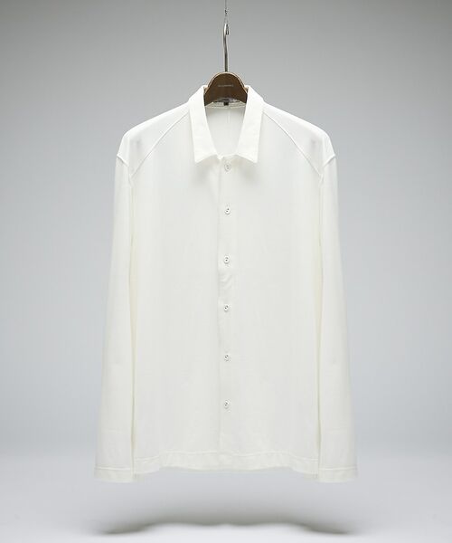 DESIGNWORKS / デザインワークス シャツ・ブラウス | シルクブレンド シャツカーディガン（ホワイト）