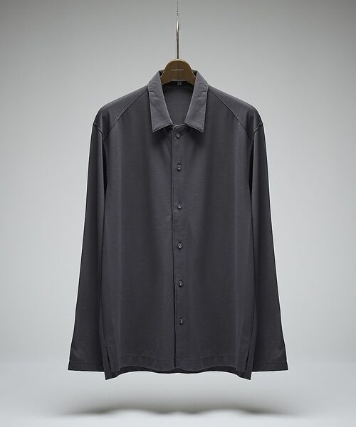 DESIGNWORKS / デザインワークス シャツ・ブラウス | シルクブレンド シャツカーディガン（ブルーグレー）