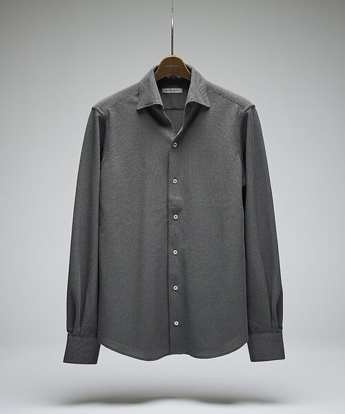 DESIGNWORKS / デザインワークス シャツ・ブラウス | 【定番人気】立体襟コットンシャツ（チャコールグレー）