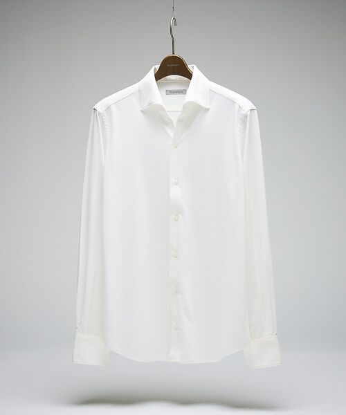 DESIGNWORKS / デザインワークス シャツ・ブラウス | 【定番人気】立体襟ジャージシャツ（ホワイト）