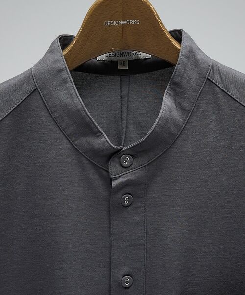 DESIGNWORKS / デザインワークス Tシャツ | シルクブレンド スタンドカラーヘンリーシャツ / Tシャツ / 5分袖 | 詳細5
