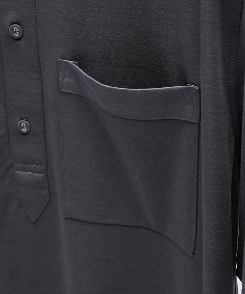 DESIGNWORKS / デザインワークス Tシャツ | シルクブレンド スタンドカラーヘンリーシャツ / Tシャツ / 5分袖 | 詳細6