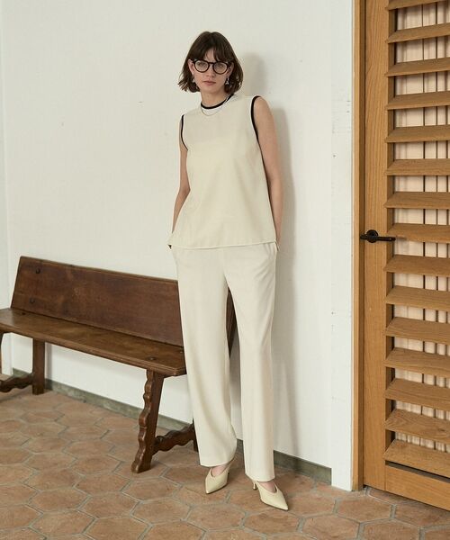 DESIGNWORKS / デザインワークス シャツ・ブラウス | 【セットアップ対応】クールタッチバイカラーノースリーブブラウス【予約】 | 詳細11