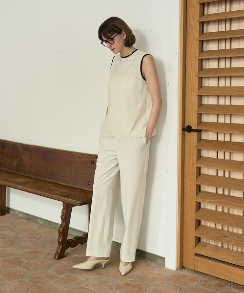 DESIGNWORKS / デザインワークス シャツ・ブラウス | 【セットアップ対応】クールタッチバイカラーノースリーブブラウス【予約】 | 詳細12