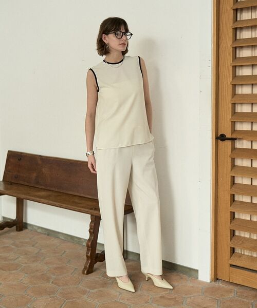 DESIGNWORKS / デザインワークス シャツ・ブラウス | 【セットアップ対応】クールタッチバイカラーノースリーブブラウス【予約】 | 詳細14