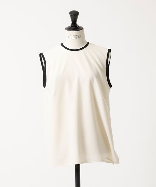 DESIGNWORKS / デザインワークス シャツ・ブラウス | 【セットアップ対応】クールタッチバイカラーノースリーブブラウス【予約】 | 詳細17