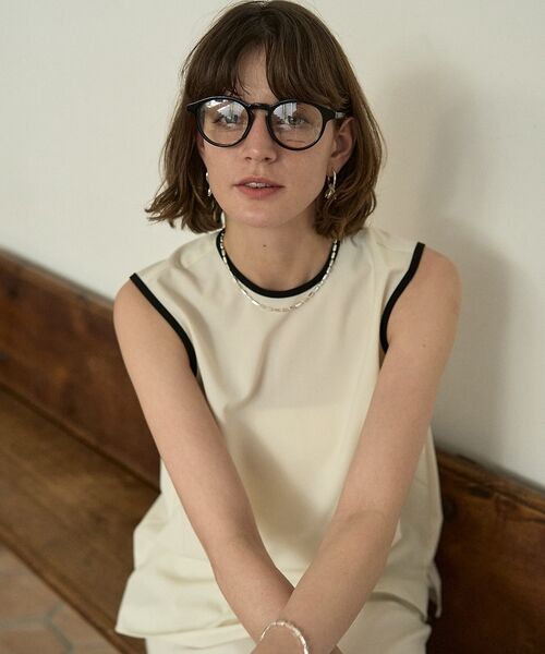 DESIGNWORKS / デザインワークス シャツ・ブラウス | 【セットアップ対応】クールタッチバイカラーノースリーブブラウス【予約】 | 詳細6