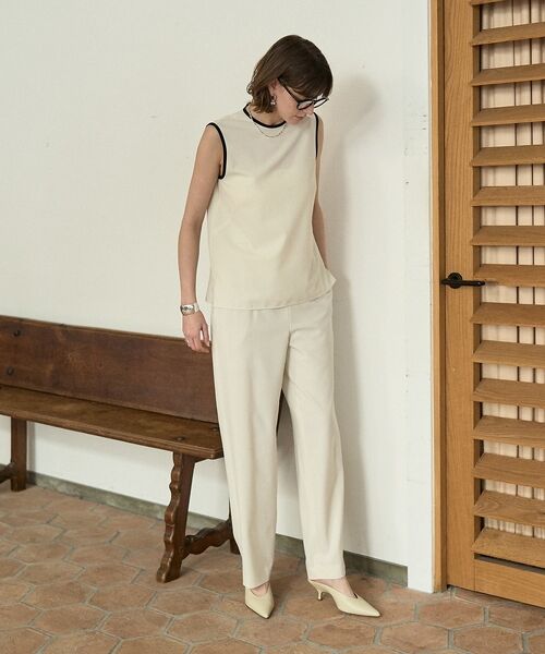 DESIGNWORKS / デザインワークス シャツ・ブラウス | 【セットアップ対応】クールタッチバイカラーノースリーブブラウス【予約】 | 詳細9