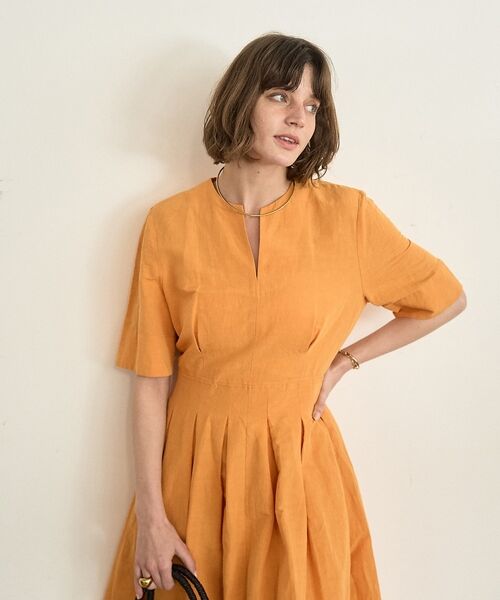 DESIGNWORKS / デザインワークス ワンピース | コットンリネンタイプライタータックワンピース【予約】 | 詳細1