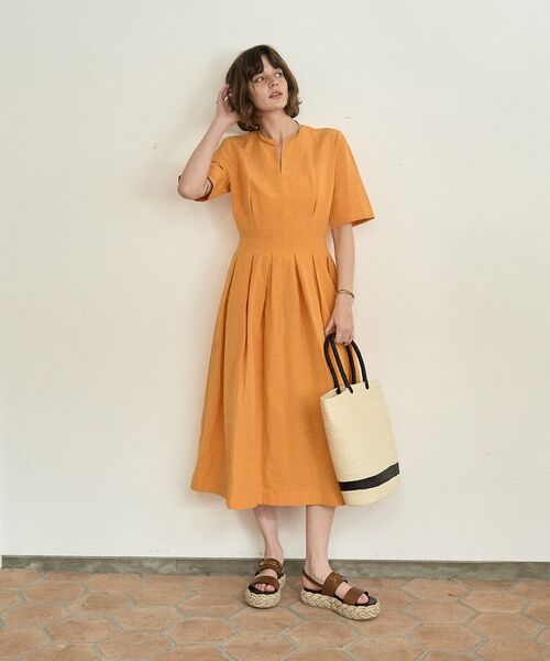 DESIGNWORKS / デザインワークス ワンピース | コットンリネンタイプライタータックワンピース【予約】 | 詳細3