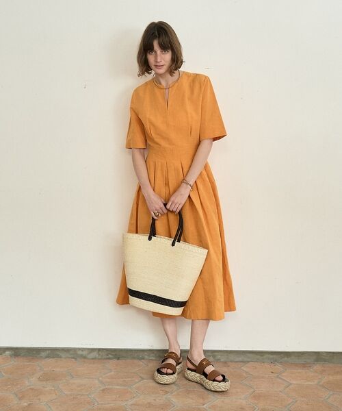DESIGNWORKS / デザインワークス ワンピース | コットンリネンタイプライタータックワンピース【予約】 | 詳細5