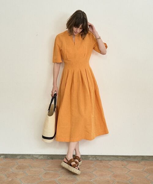 DESIGNWORKS / デザインワークス ワンピース | コットンリネンタイプライタータックワンピース【予約】 | 詳細6