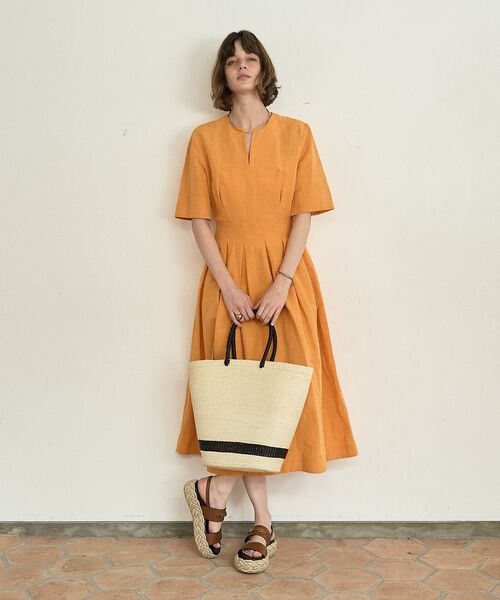 DESIGNWORKS / デザインワークス ワンピース | コットンリネンタイプライタータックワンピース【予約】 | 詳細7