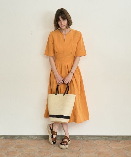 DESIGNWORKS / デザインワークス ワンピース | コットンリネンタイプライタータックワンピース【予約】 | 詳細8