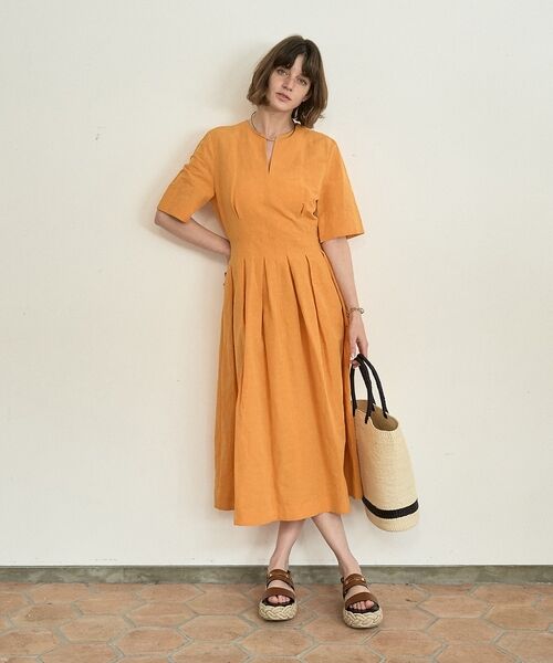 DESIGNWORKS / デザインワークス ワンピース | コットンリネンタイプライタータックワンピース【予約】 | 詳細9