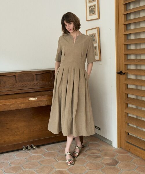 DESIGNWORKS / デザインワークス ワンピース | コットンリネンタイプライタータックワンピース【予約】 | 詳細21