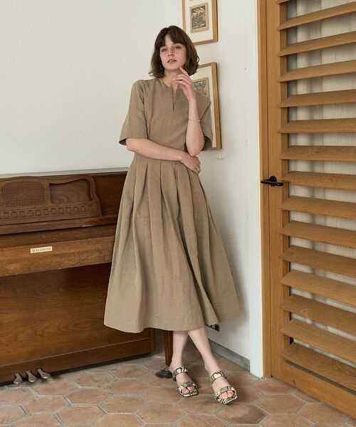 DESIGNWORKS / デザインワークス ワンピース | コットンリネンタイプライタータックワンピース【予約】 | 詳細23