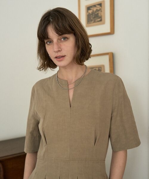 DESIGNWORKS / デザインワークス ワンピース | コットンリネンタイプライタータックワンピース【予約】 | 詳細27