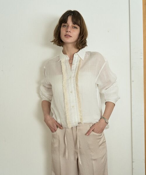 DESIGNWORKS / デザインワークス シャツ・ブラウス | シアーラミーフリンジシャツ【予約】 | 詳細3