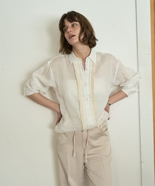 DESIGNWORKS / デザインワークス シャツ・ブラウス | シアーラミーフリンジシャツ【予約】 | 詳細4