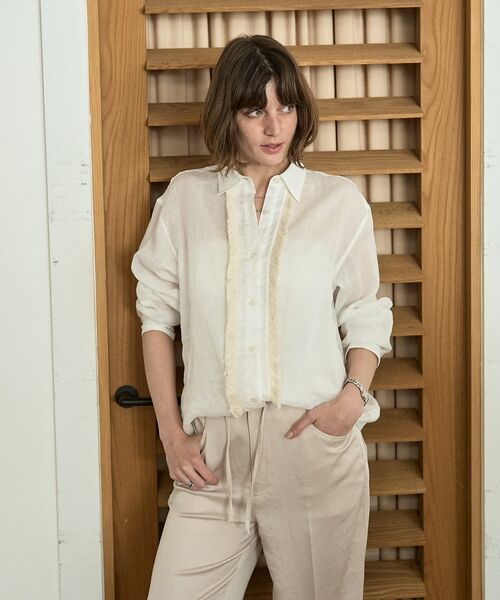DESIGNWORKS / デザインワークス シャツ・ブラウス | シアーラミーフリンジシャツ【予約】 | 詳細6