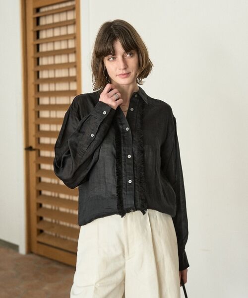 DESIGNWORKS / デザインワークス シャツ・ブラウス | シアーラミーフリンジシャツ【予約】 | 詳細15