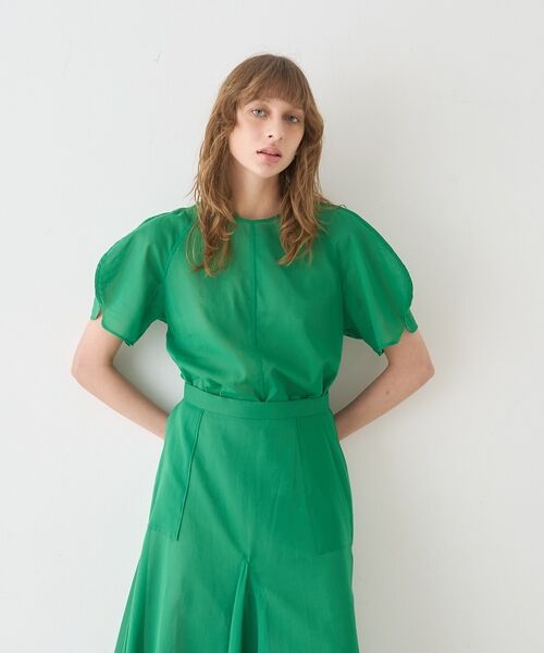 DESIGNWORKS / デザインワークス シャツ・ブラウス | 【セットアップ対応】シアーコットンオーガンジーブラウス【予約】 | 詳細10